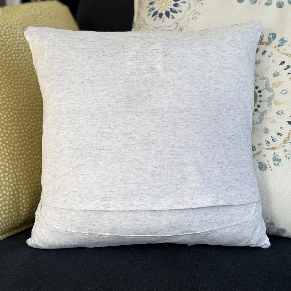Faith over Fear inspirational handmade reworked tshirt 16x16 throw pillow cover